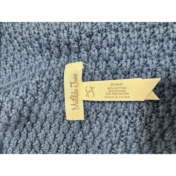 Matilda Jane Envision This Wrap sweater sz Large S Top Blue Chunky knit Cardigan - Picture 6 of 7